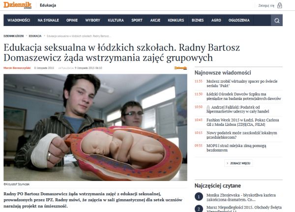 Dziennik Łódzki edukacja seksualna